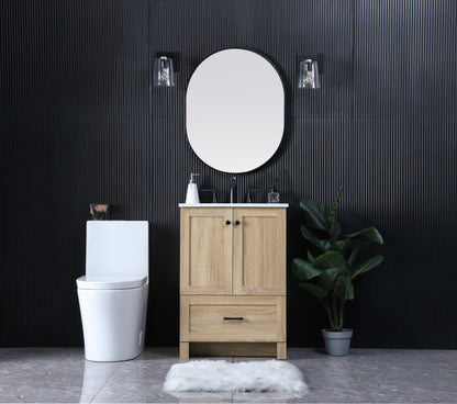 24 Inch Single Bathroom Vanity In Mango Wood