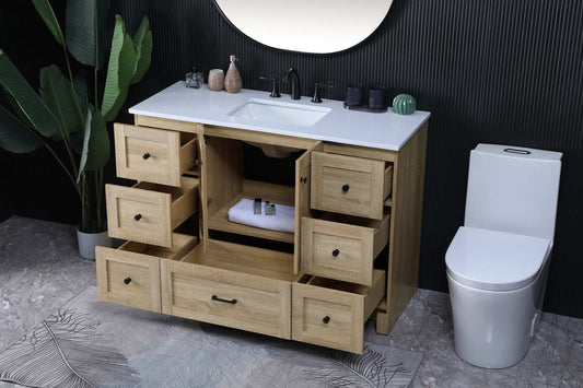 48 Inch Single Bathroom Vanity In Mango Wood