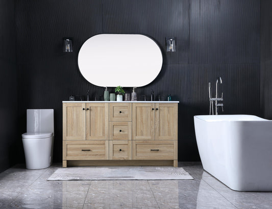 60 Inch Double Bathroom Vanity In Mango Wood