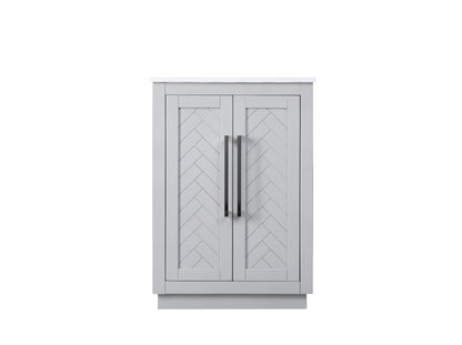 24 inch Single Bathroom Vanity in Grey