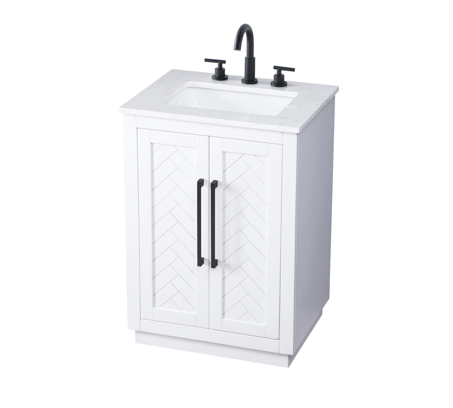 24 inch Single Bathroom Vanity in White