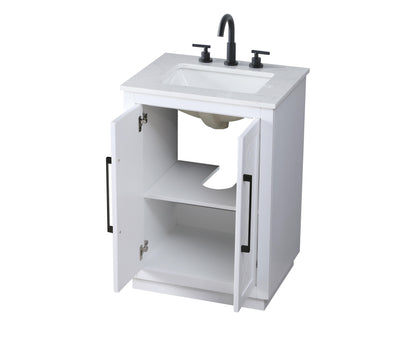 24 inch Single Bathroom Vanity in White