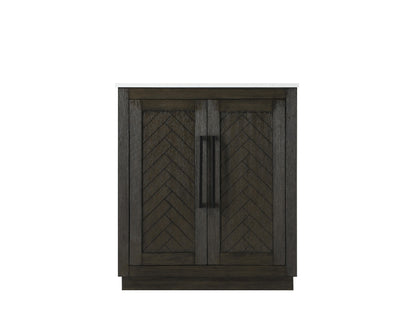 30 inch Single Bathroom Vanity in Chocolate Oak