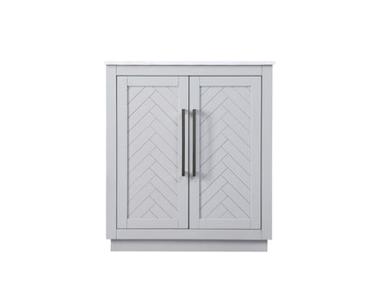 30 inch Single Bathroom Vanity in Grey