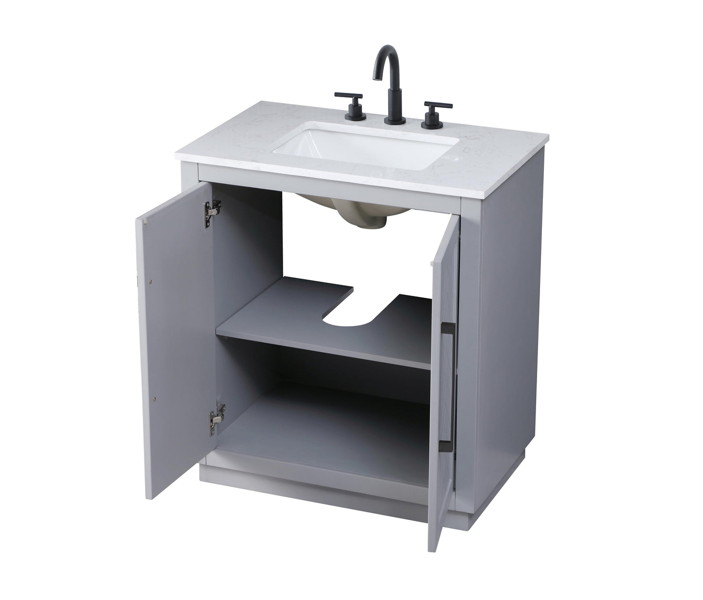 30 inch Single Bathroom Vanity in Grey