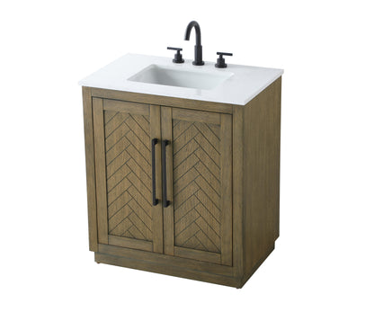 30 inch Single Bathroom Vanity in Hazel Oak