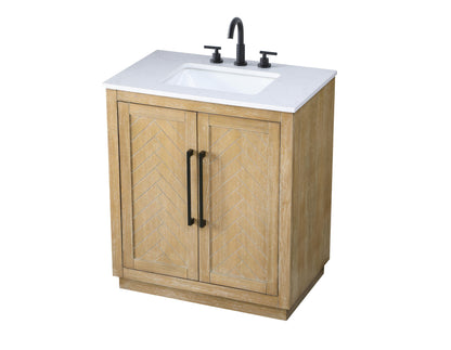 30 inch Single Bathroom Vanity in Linen Oak