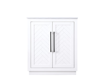 30 inch Single Bathroom Vanity in White