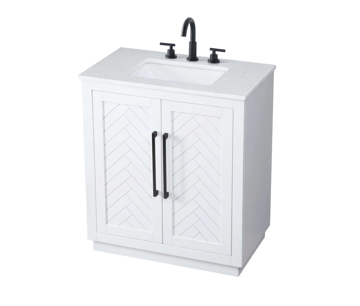 30 inch Single Bathroom Vanity in White