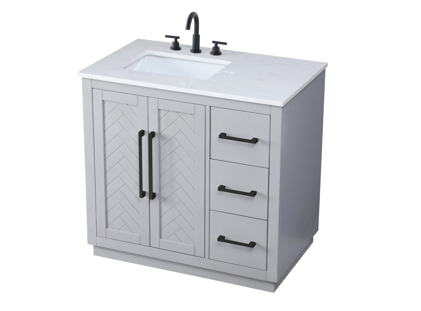 36 inch Single Bathroom Vanity in Grey