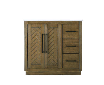 36 inch Single Bathroom Vanity in Hazel Oak