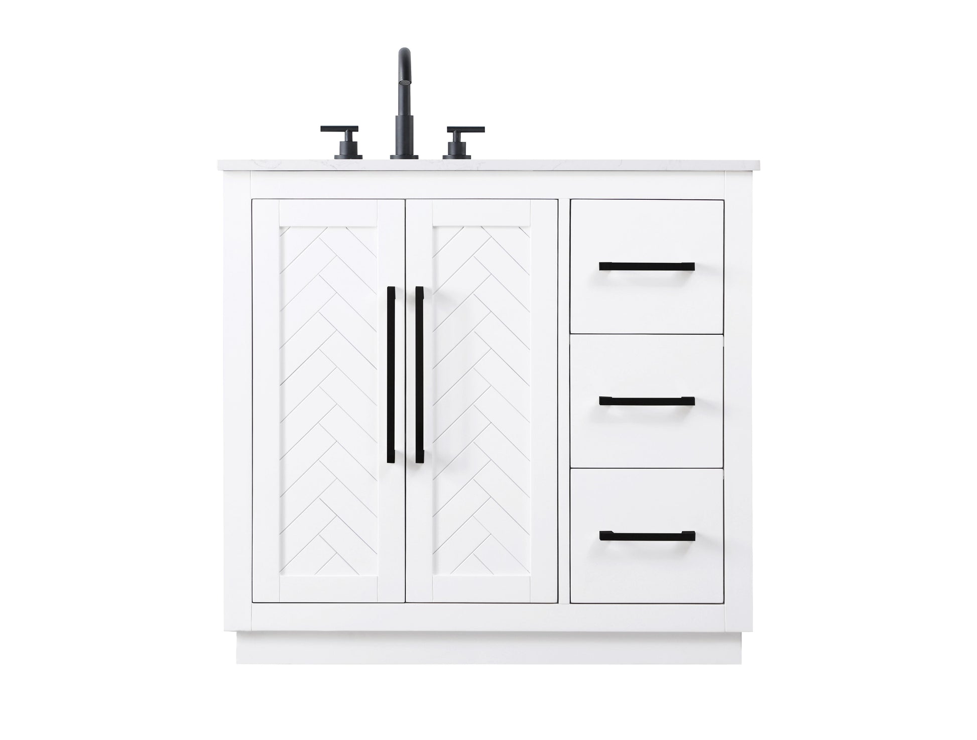 36 inch Single Bathroom Vanity in White