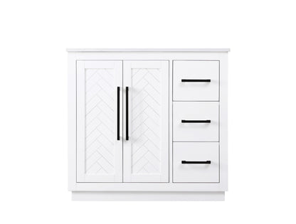 36 inch Single Bathroom Vanity in White