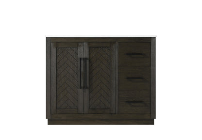 42 inch Single Bathroom Vanity in Chocolate Oak