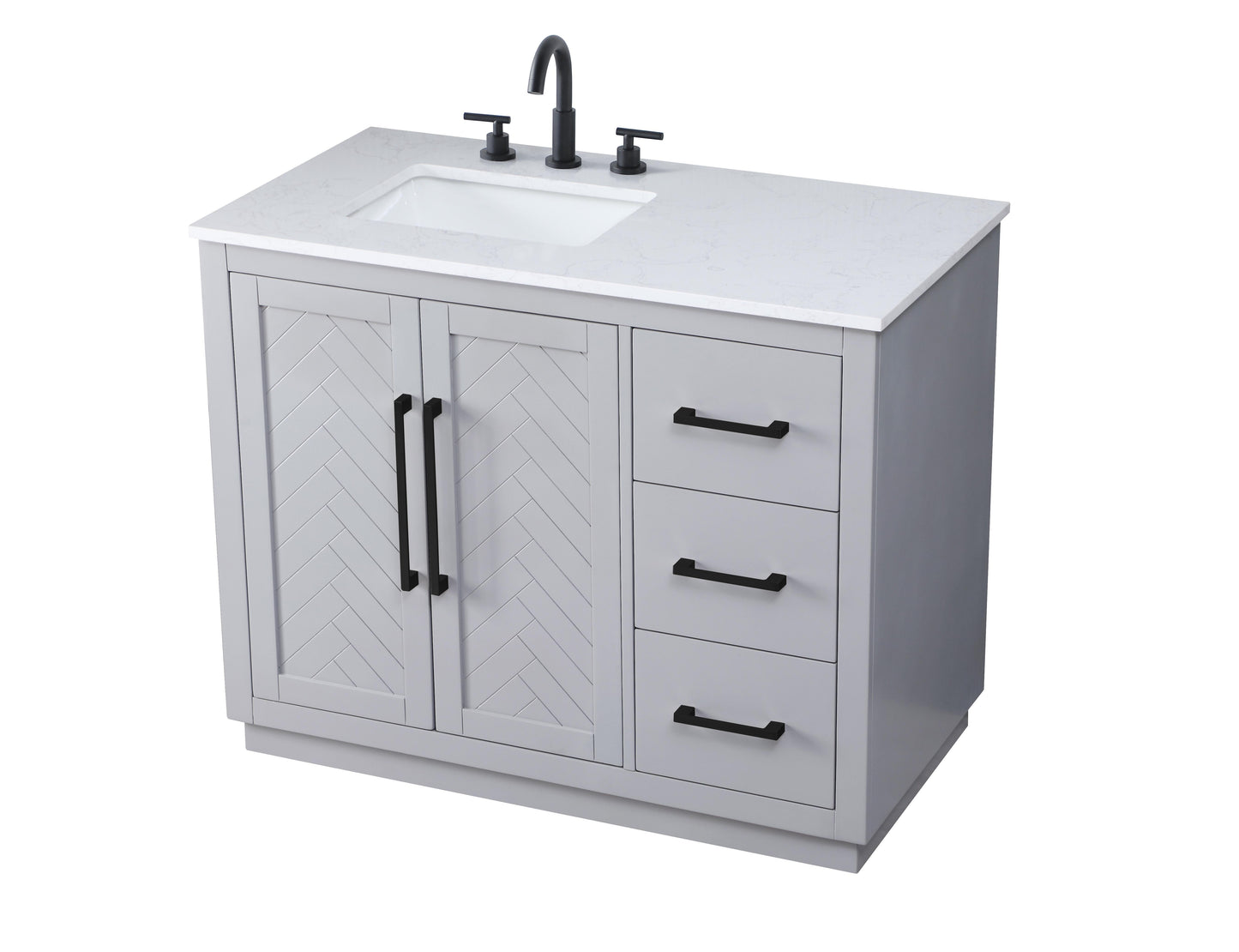 42 inch Single Bathroom Vanity in Grey
