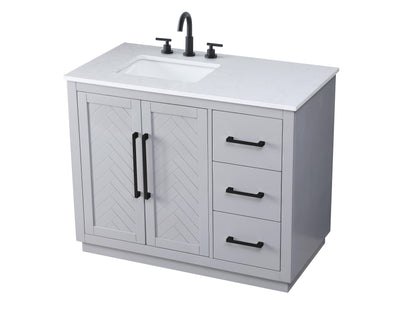 42 inch Single Bathroom Vanity in Grey