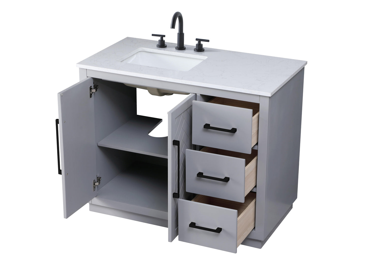 42 inch Single Bathroom Vanity in Grey