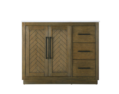 42 inch Single Bathroom Vanity in Hazel Oak