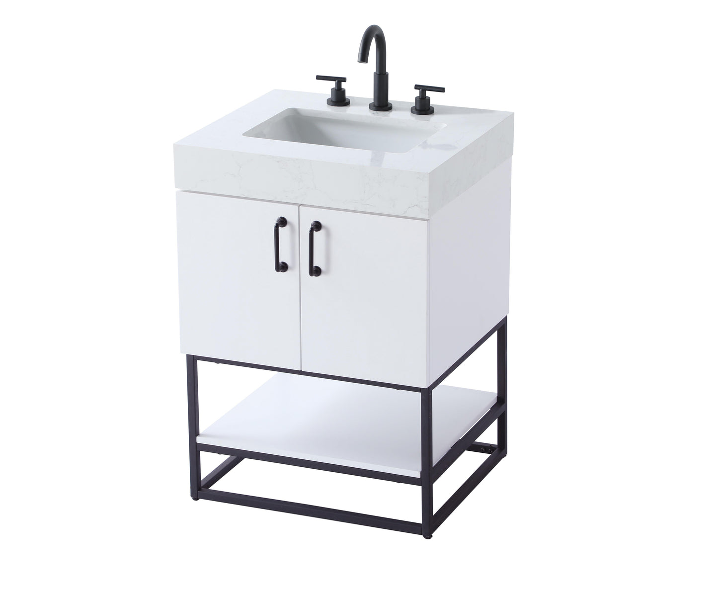24 inch Single Bathroom Vanity in White
