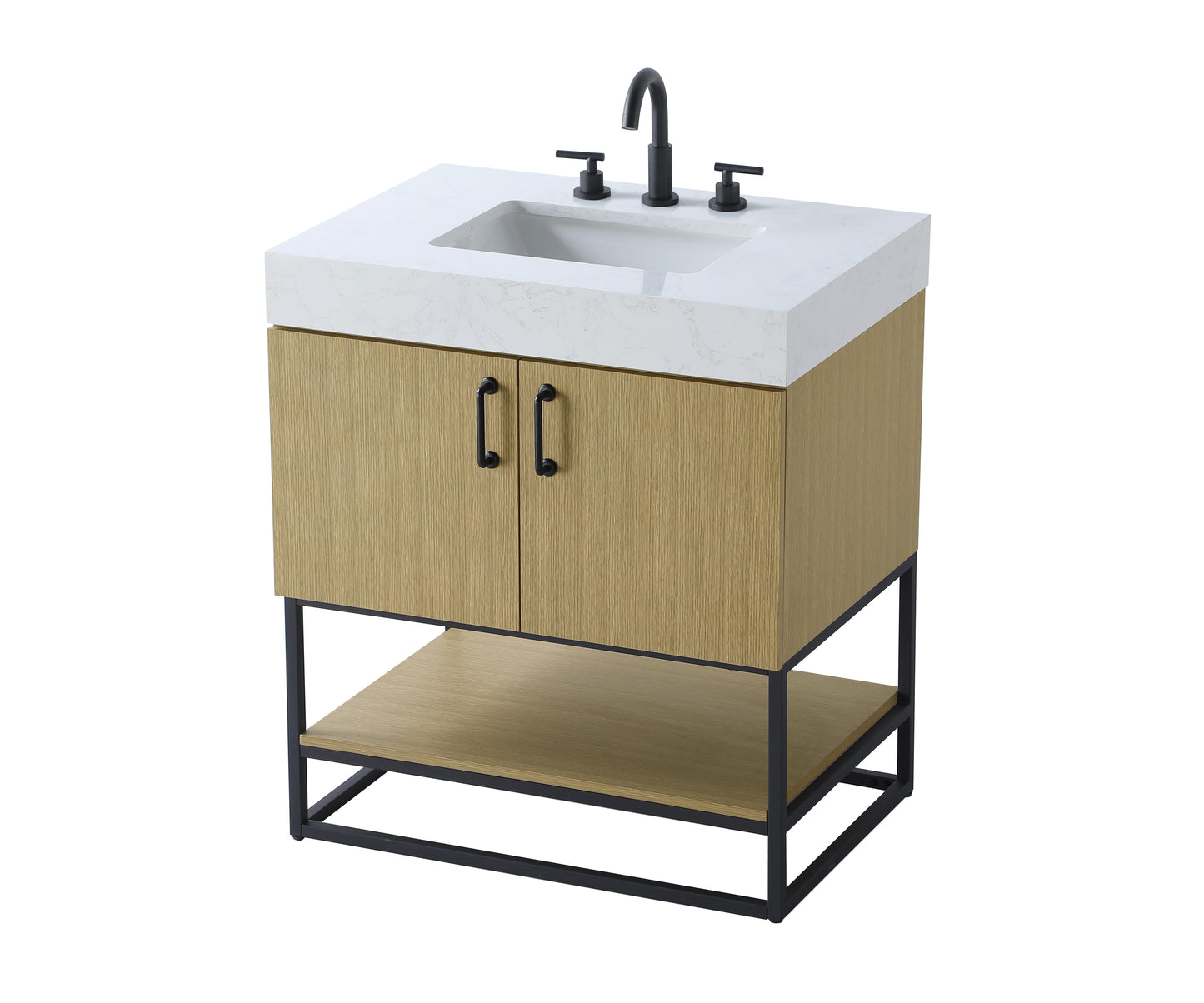 30 inch Single Bathroom Vanity in  Honey Brown