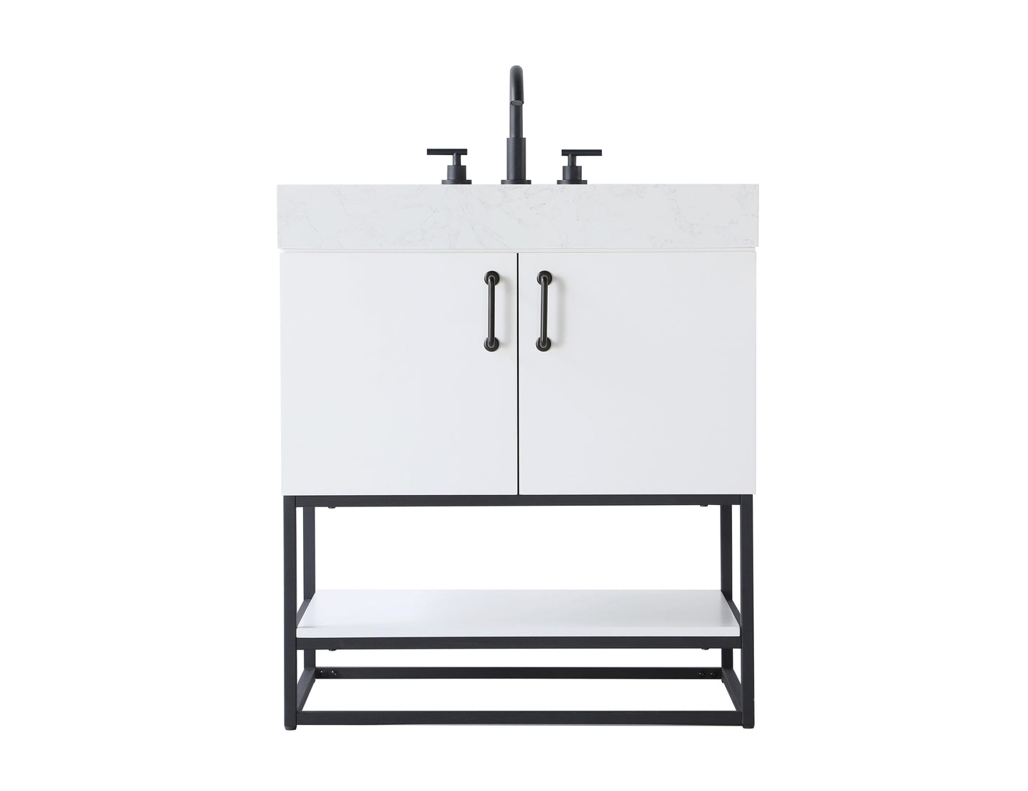 30 inch Single Bathroom Vanity in White