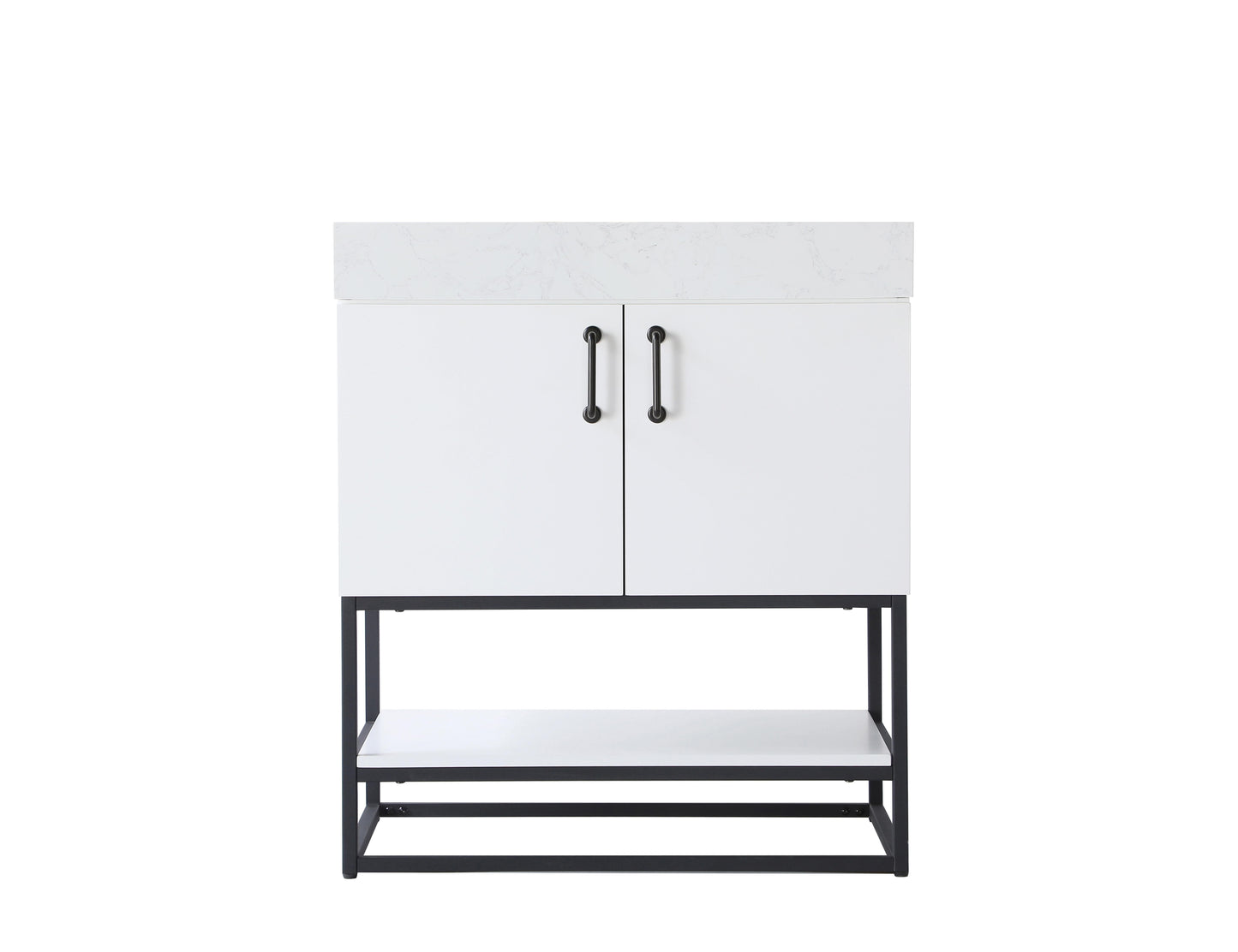 30 inch Single Bathroom Vanity in White