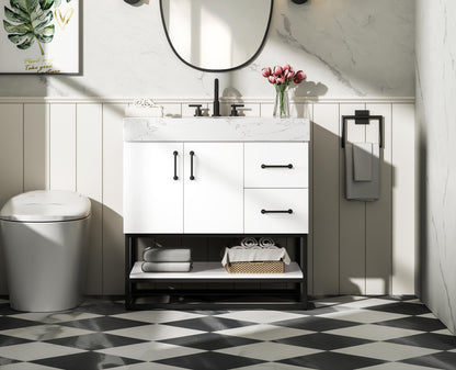 32 inch Single Bathroom Vanity in White