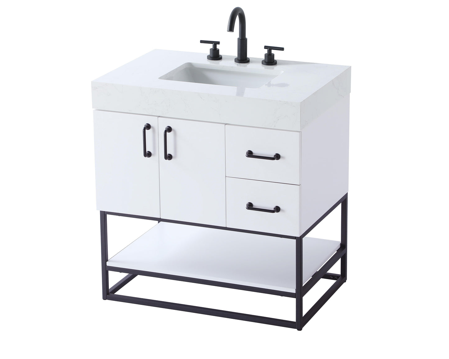 32 inch Single Bathroom Vanity in White