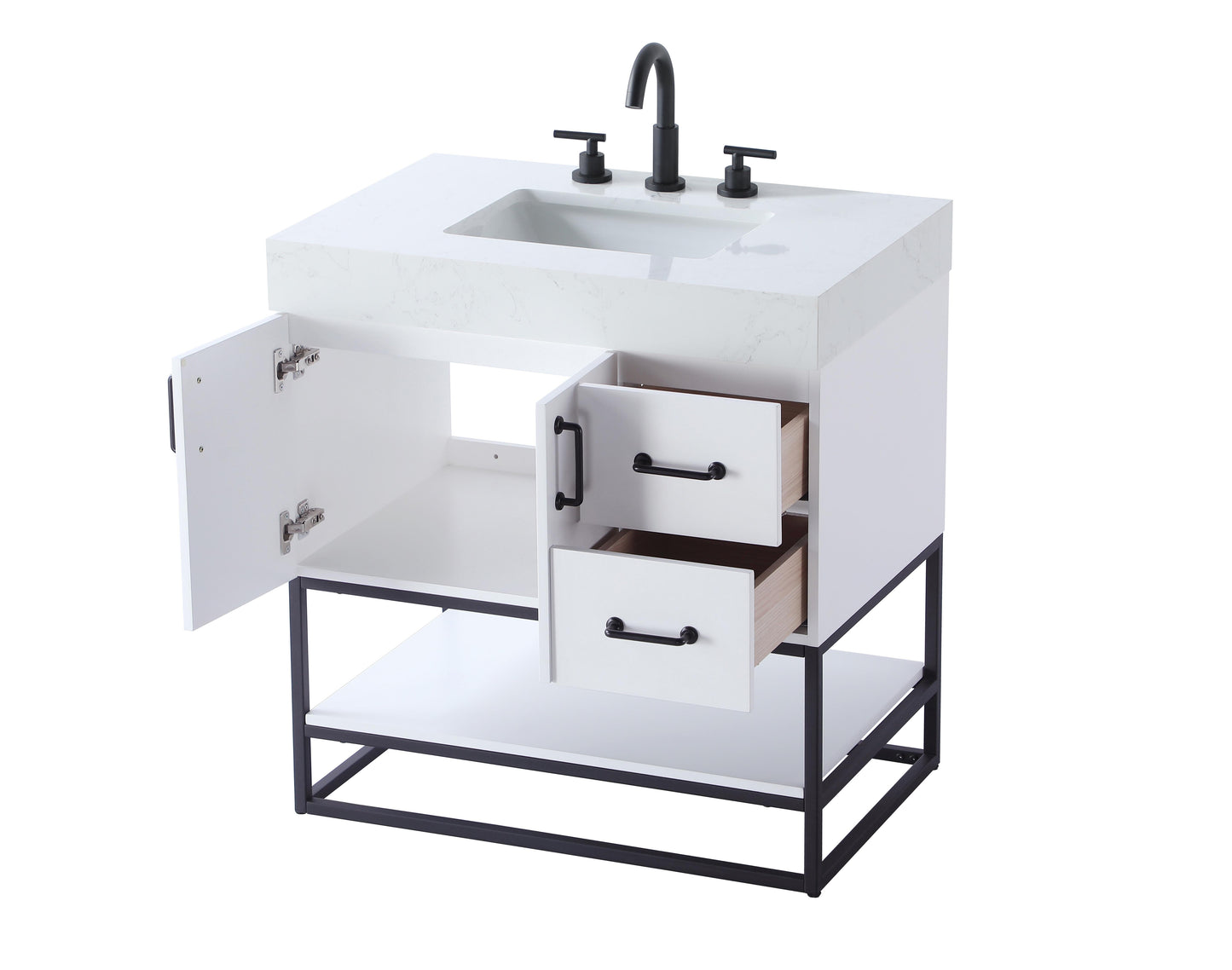 32 inch Single Bathroom Vanity in White