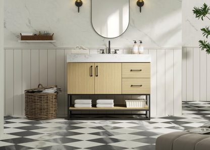 42 inch Single Bathroom Vanity in  Honey Brown