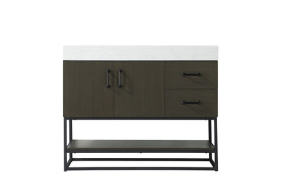 42 inch Single Bathroom Vanity in Mocha Brown