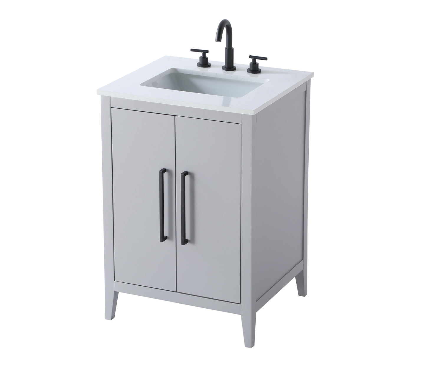24 Inch Single Bathroom Vanity In Grey