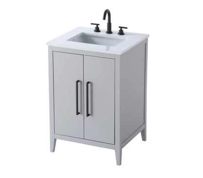 24 Inch Single Bathroom Vanity In Grey