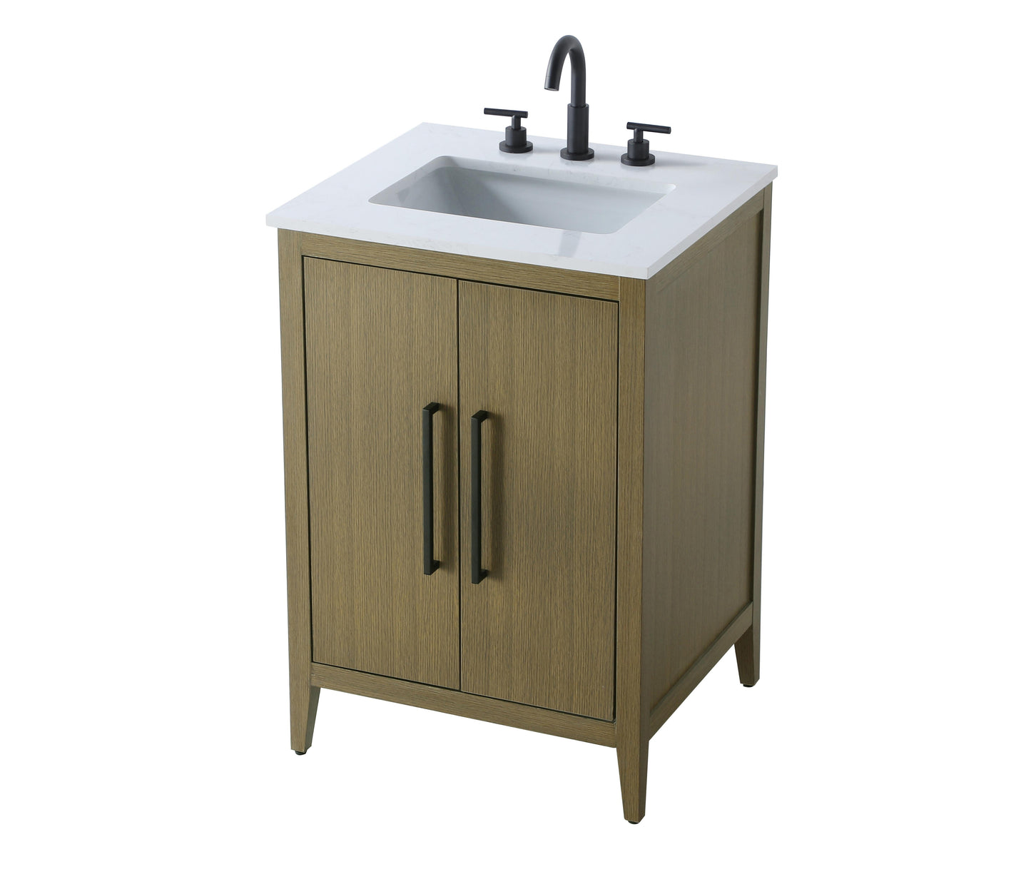 24 Inch Single Bathroom Vanity In Chestnut Brown
