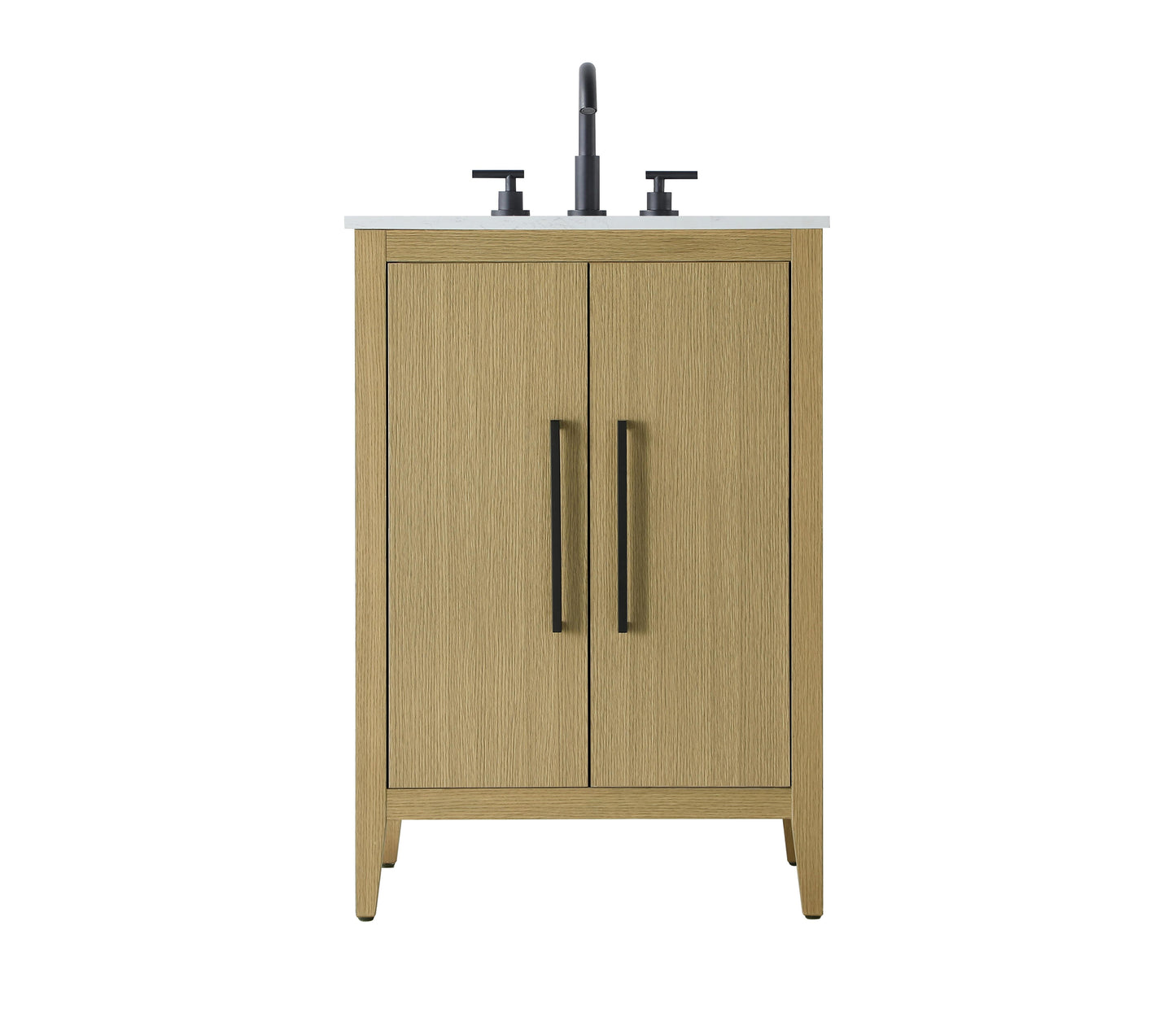24 Inch Single Bathroom Vanity In  Honey Brown