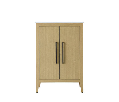 24 Inch Single Bathroom Vanity In  Honey Brown