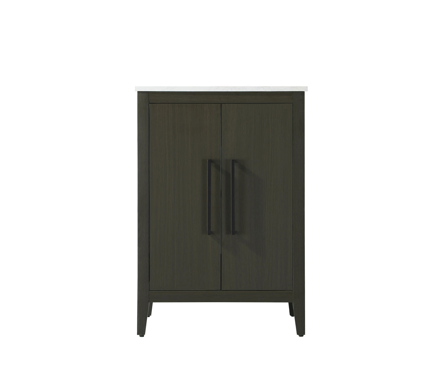 24 Inch Single Bathroom Vanity In Mocha Brown