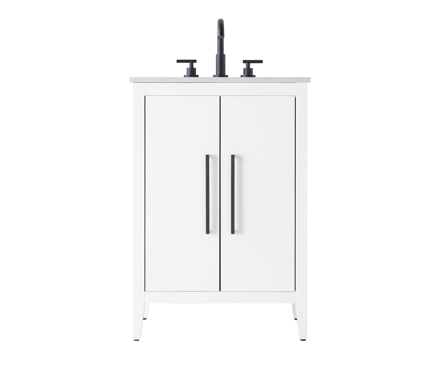 24 Inch Single Bathroom Vanity In White