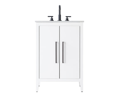 24 Inch Single Bathroom Vanity In White