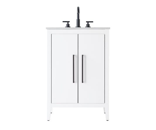 24 Inch Single Bathroom Vanity In White