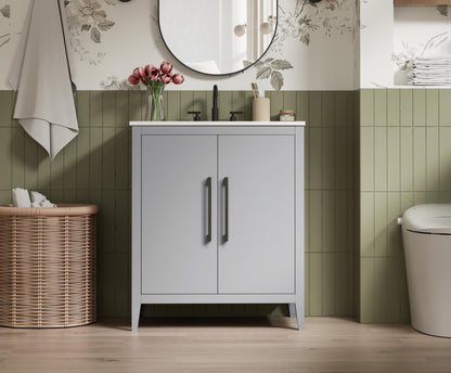 30 Inch Single Bathroom Vanity In Grey