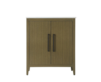 30 Inch Single Bathroom Vanity In Chestnut Brown