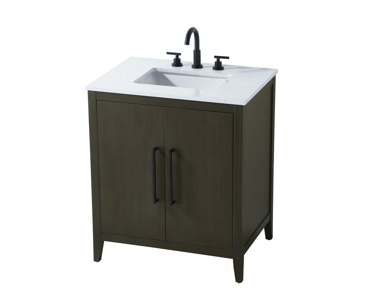 30 Inch Single Bathroom Vanity In Mocha Brown