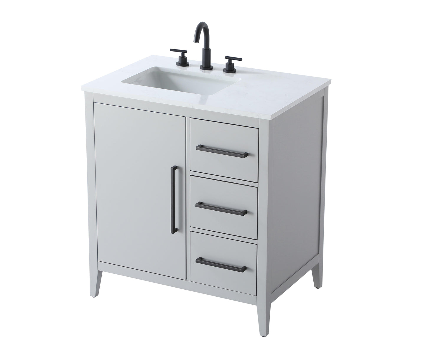 32 Inch Single Bathroom Vanity In Grey