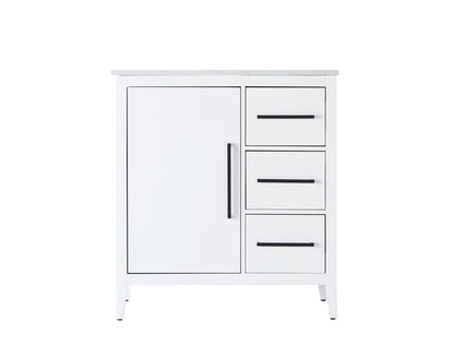 32 Inch Single Bathroom Vanity In White