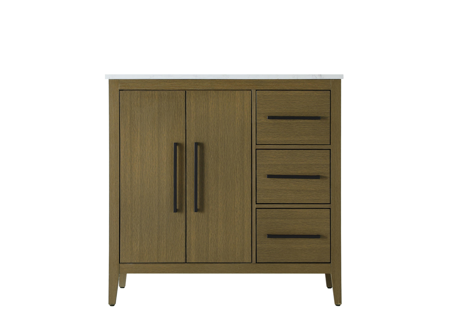 36 Inch Single Bathroom Vanity In Chestnut Brown