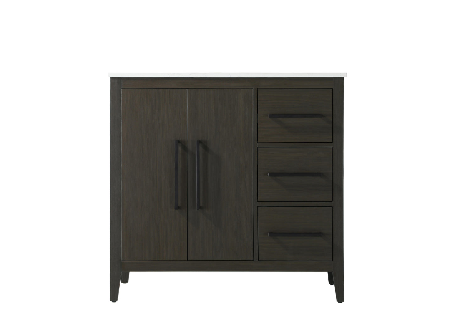 36 Inch Single Bathroom Vanity In Mocha Brown