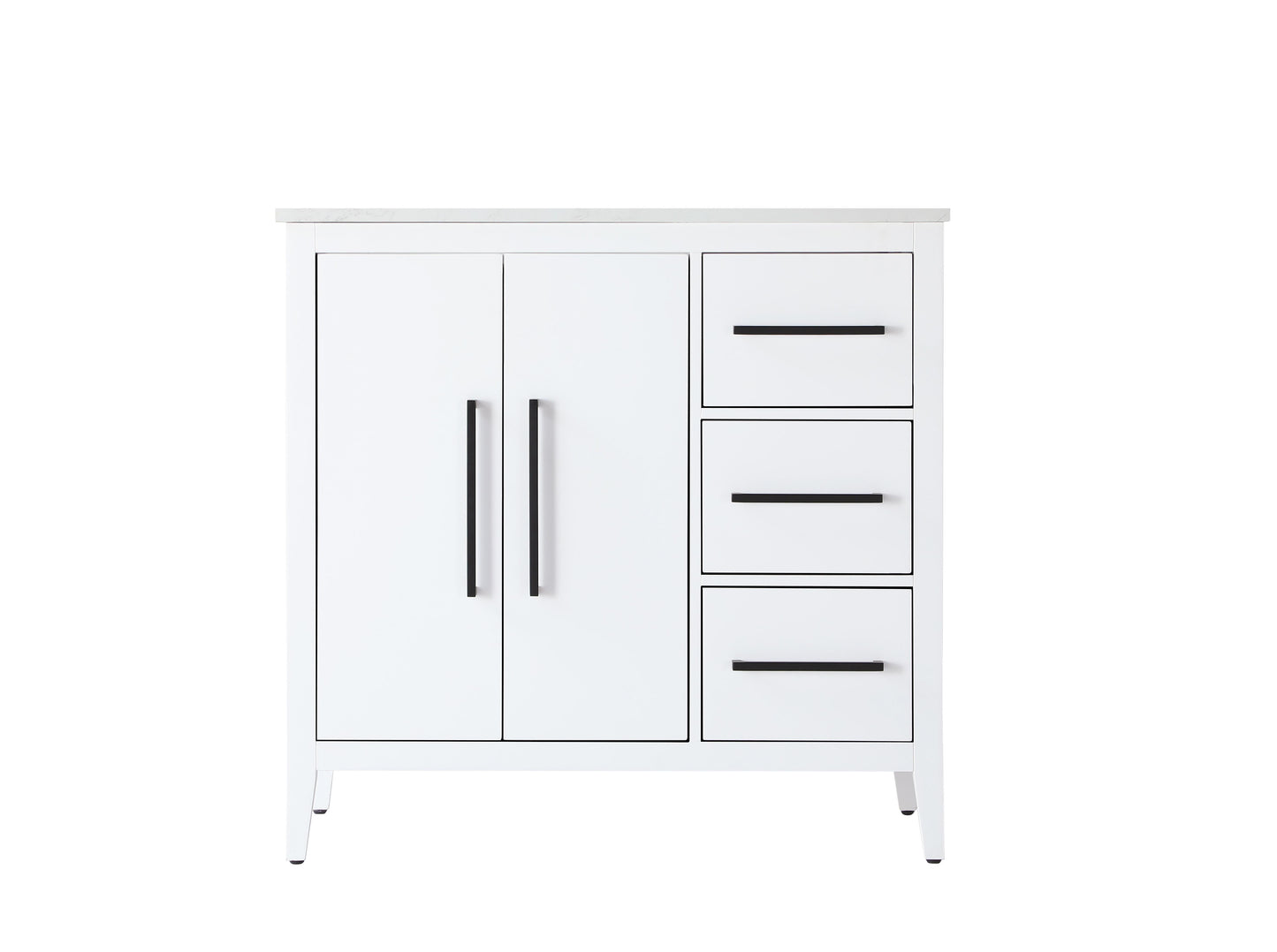 36 Inch Single Bathroom Vanity In White