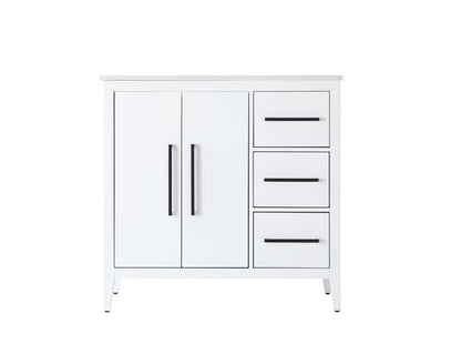36 Inch Single Bathroom Vanity In White