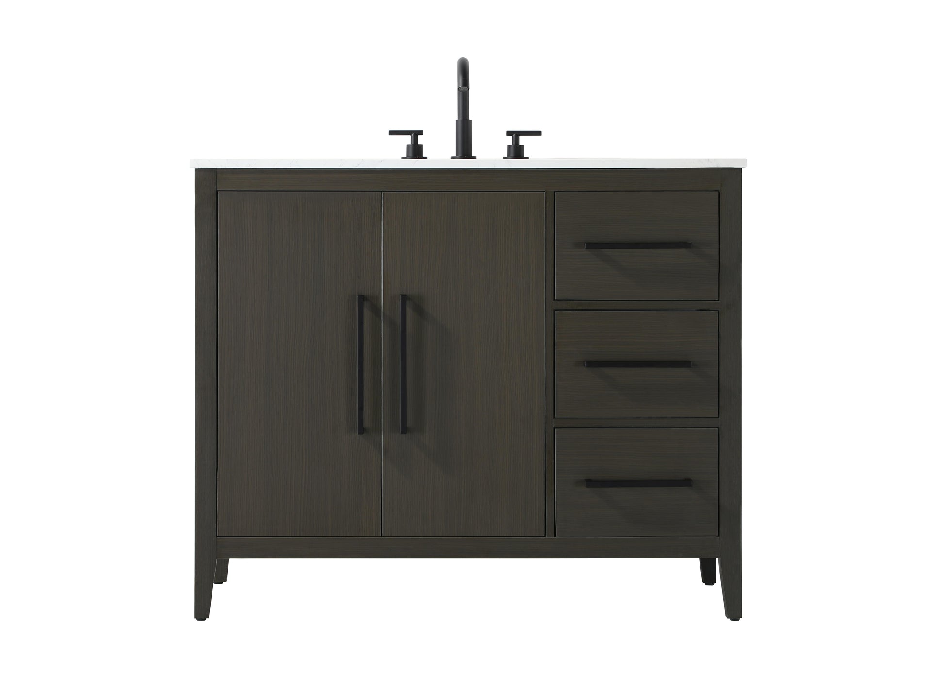 42 Inch Single Bathroom Vanity In Mocha Brown